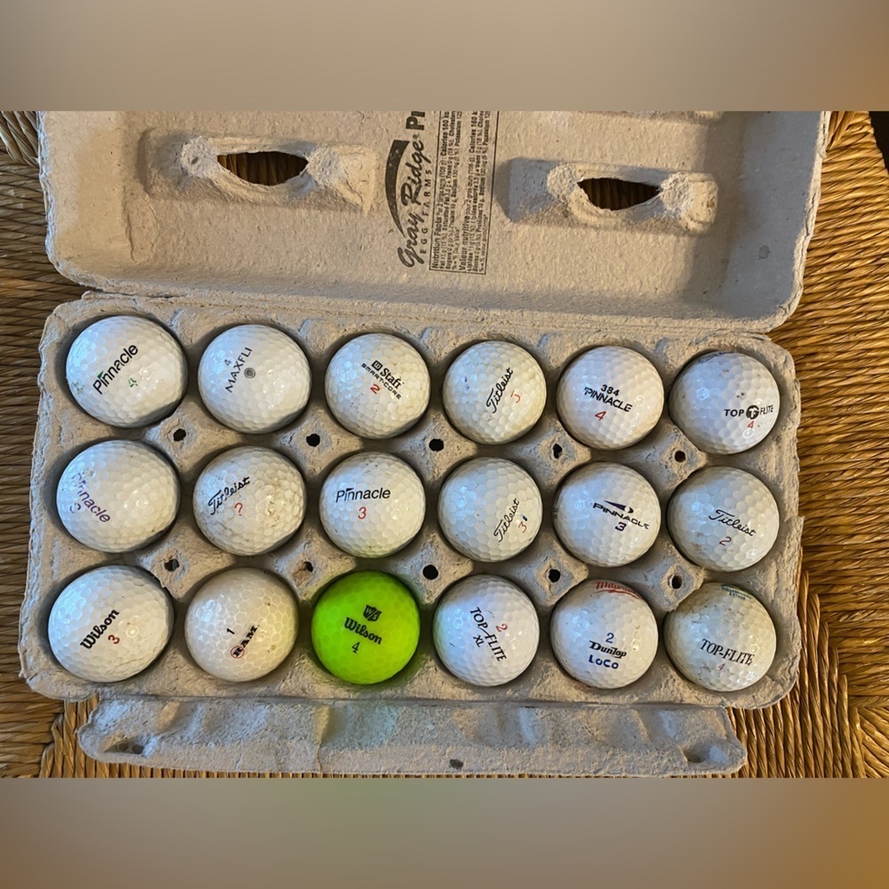 Mixed Lot of 18 Assorted Practice Golf Balls